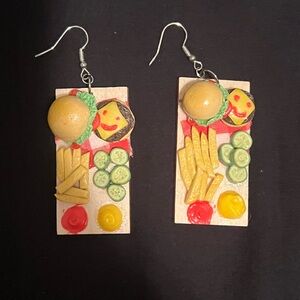Burger Charcuterie Board Earrings